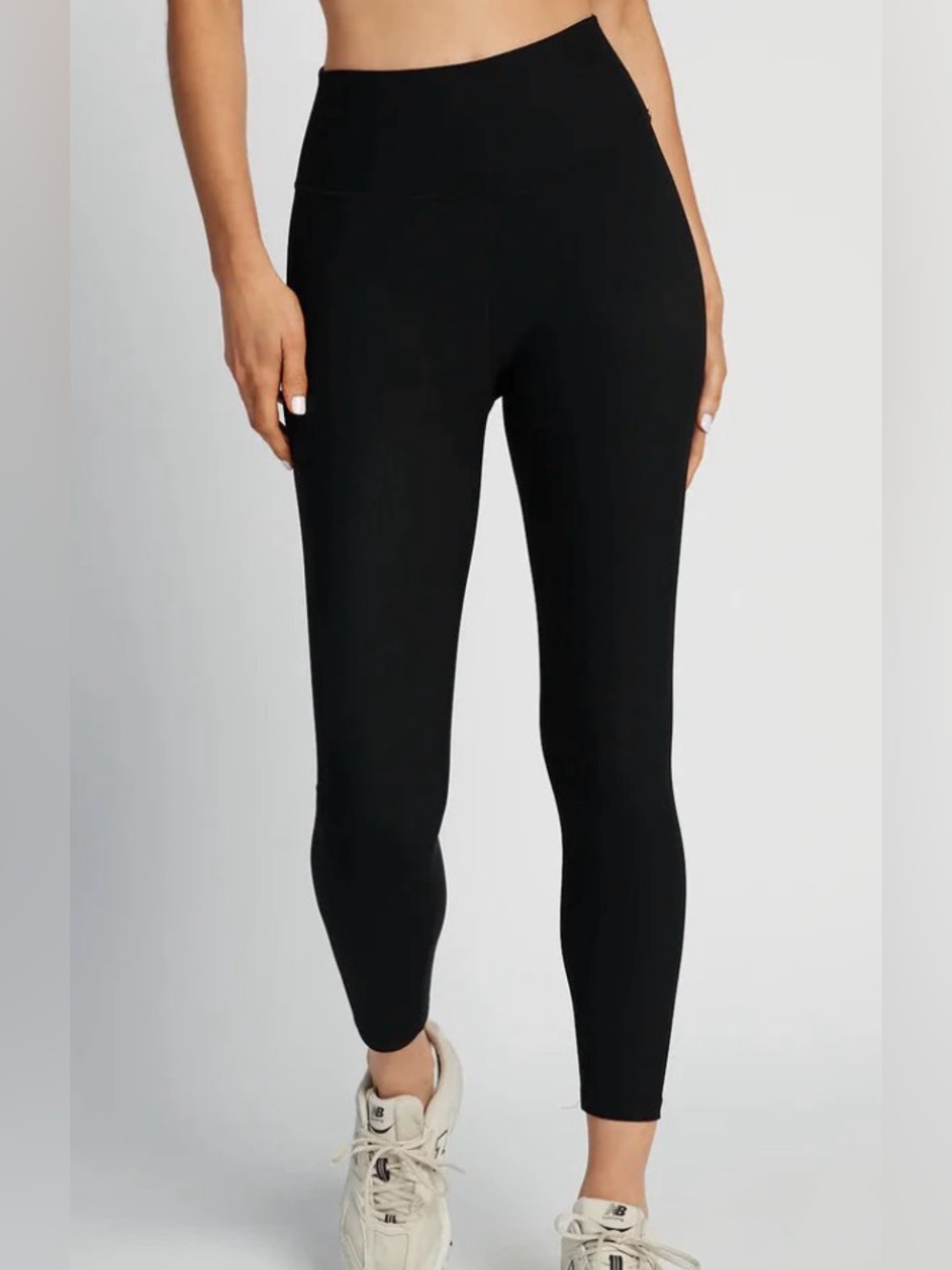Wilo Active Black Ribbed High Waisted Leggings Small Athleisure Yoga Gym